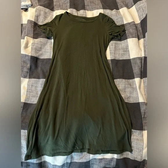 forest green t shirt dress Old Growth - Long Tee Dress main image 1